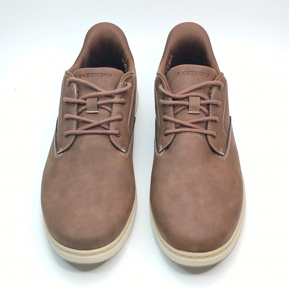 Skechers Swift Fit Hands Free Slip-ins Men Size 10 Brown Synthetic Leather
